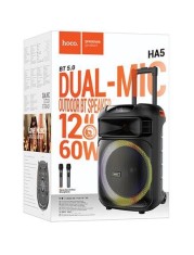 Boxa portabilă HOCO HA5 Boxa outdoor,portabila, BT 5.0, cu 2 microfoane wireless, Karaoke, 7000mAh, TF Card,