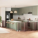 vidaXL Poartă c&acirc;ini pliabilă cu ușă 12 panouri maro 960 cm, lemn plop