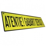 Placa &quot;Atentie! Gabarit depasit!&quot; Aluminiu reflectorizant