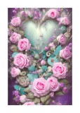 Cumpara ieftin Sticker decorativ, Trandafiri, Roz, 85 cm, 6530ST