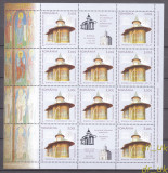 ROMANIA 2008 LP 1809a Biserici UNESCO patrimoniu 2x blocuri de 10+2 MNH folio AG, Nestampilat