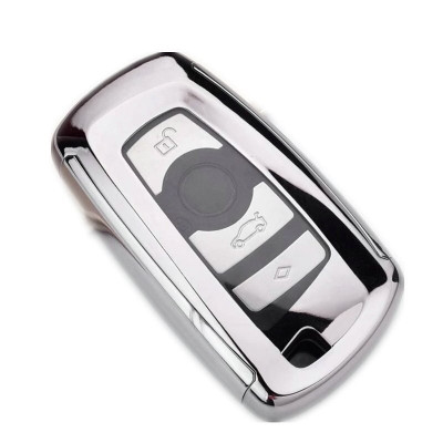 Husa Cheie Smartkey BMW 3/4 Butoane SILVER TPU+PC BMW Seria F foto