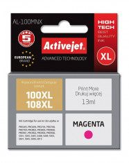 Cartus compatibil 100XL 108XL magenta pentru Lexmark 14N1070E, 13 ml, Premium Activejet, Garantie 5 ani foto