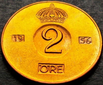 Moneda 2 ORE - SUEDIA, anul 1956 * cod 108 foto