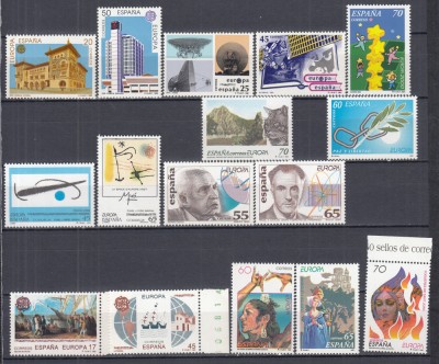 SPANIA 1991/1992/1993/1994/1995/1996/1997/1998/1999/2000 EUROPA CEPT SERII MNH foto