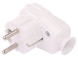 Conector de Alimentare AC 16A 2P + PE Alb 250VAC