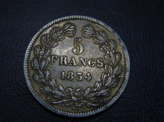 Moneda argint 5 Francs 1834 Louis Philippe, 25 gr foto