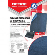 Set 100 Coperti Indosariere A4 Carton Imitatie Piele OFFICE Products, Culoare Albastra, Coperti pentru Indosariat Documente, Coperti Indosariere Docum