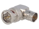Adaptor BNC unghi 90&deg; 75&Omega; aurit