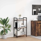VidaXL Raft pentru cărți Stejar fumuriu 56 x 34 x 96 cm Lemn compozit 883876
