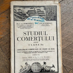 C. G. Demetrescu Studiul Comertului pentru clasa I-a Editia a VI-a (1931)