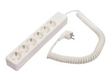 Prelungitor alimentare AS SCHWABE 3G1,5mm&sup2; 2,4m 6 prize 16A PVC alb 11461