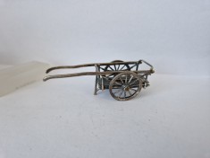 Caruta cu doua roti din Argint de 925 -Piesa de Colectie