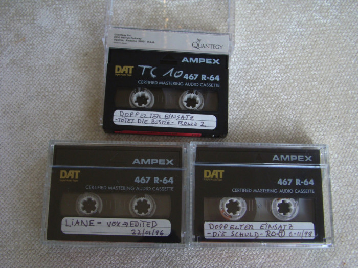 Lot 3 Casete AMPEX 64 DAT - Inregistrate o singura data - 35