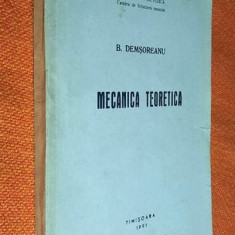 Mecanica teoretica - B. Demsoreanu