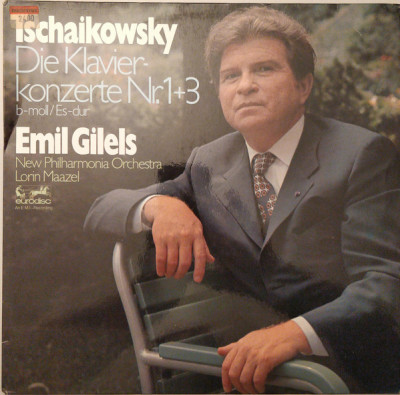 VINIL Tschaikowsky, New Philharmonia &amp;lrm;&amp;ndash; Die Klavierkonzerte Nr. 1 + 3 - VG+ - foto