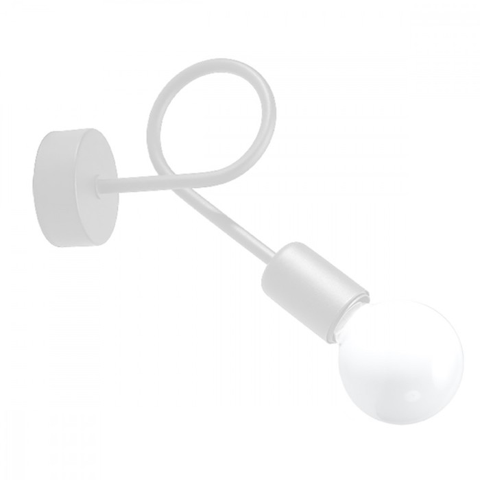 Lampă De Perete Super Alb Oțel 1 Bec Neregulat Industrial De Interior