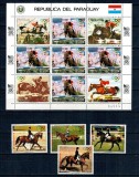 Paraguay 1988 - Jocurile Olimpice, călărie, cai, serie cu minicoala neuzata