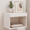 Noptiere cu lumini LED montate pe perete, 2 buc., alb