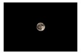 Tablou Canvas, "Luna plină pe cerul &icirc;ntunecat", Lună, Noapte, Cer, Strălucire, Mister, Lumină, 39 x 26 cm, CMCLASS