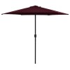 VidaXL Umbrelă soare de grădină st&acirc;lp aluminiu roșu bordo 270x246 cm 47348