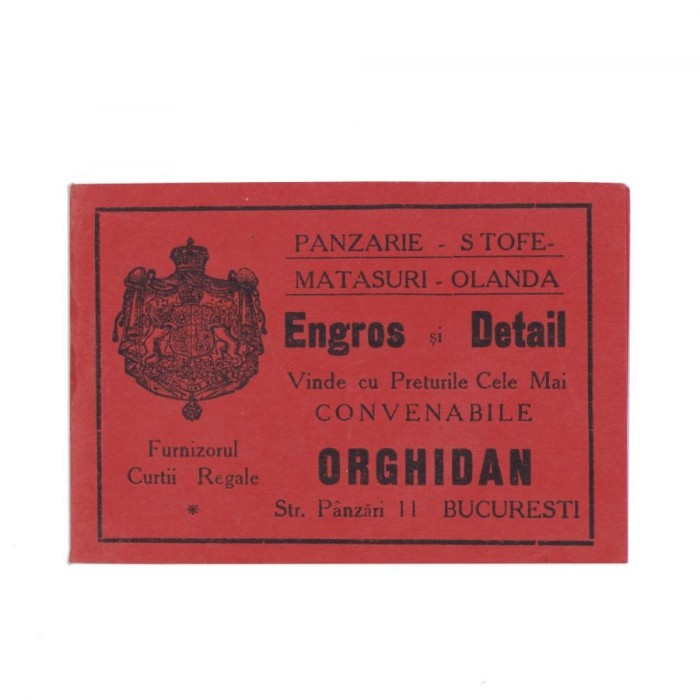 Societatea Orghidan, carnet cu foi cerate