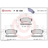 Placute frana Mazda 6 Estate (Gh) 12.07-07.13, 6 Hatchback (Gh) 08.07-07.13, 6 Sedan (Gh) 08.07-12.13, Fata, BREMBO