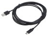 Cablu USB 2.0 A la C, 3m, negru, aurit, Lanberg