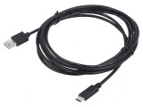 Cablu USB 2.0 A la C, 3m, negru, aurit