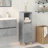 Dulap Baie Gossi Gri Beton 30x30x100 cm Lemn Prelucrat Rafturi si Usi