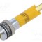 Lampă LED convex galbenă 12VDC &Oslash;8mm IP67 &Oslash;LED 5mm CML