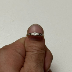 INEL AUR 18K + Platina + 3 Diamante = 0.09ct - Anglia - Vintage !