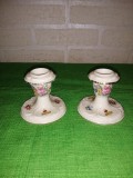 ROSENTHAL SANSSOUCI - superbe SFESNICE pereche din portelan , decor floral