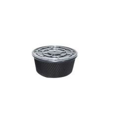 Set de 50 boluri negre de unică folosință, capacitate 350 ml