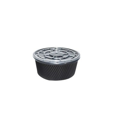 Set de 50 boluri negre de unică folosință, capacitate 350 ml foto
