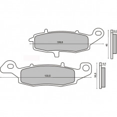 Placute frana Suzuki GS 500 '96-'05 /GSF 600 Bandit '00-'04 Cod Produs: MX_NEW 225101250RM