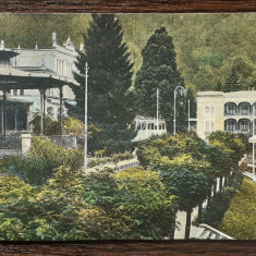 (148) CARTE POSTALA ROMANIA - BAILE HERCULANE - PARCUL, SALONUL DE CURA SI HOTEL