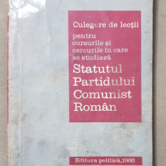 Culegere de lecții... Statutul Partidului Comunist Român