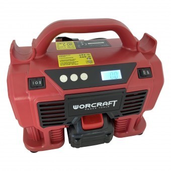 Compresor auto 4 in 1, cu acumulator Worcraft CAC-S20Li, 20V, 11 Bar, LED, lanterna si aspirator,FARA KIT INCARCARE foto