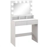 Oglindă LED, Toaletieră cu sertare | Aosom Romania