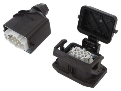 Conector HDC tată-mamă 500V 16A 6P+E foto