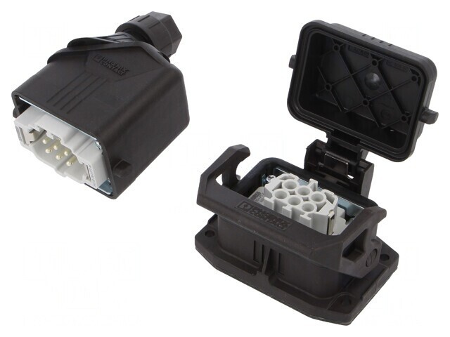 Conector HDC tată-mamă 500V 16A 6P+E