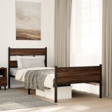 VidaXL Cadru pat fără saltea stejar maro, 90x200 cm, lemn prelucrat