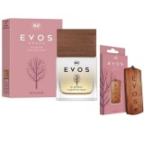 Cumpara ieftin Pachet parfum auto K2 Evos Madam 50ml + odorizant auto pandantiv din lemn K2 Evos Madam (Dama)