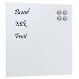 Cumpara ieftin Placa magnetica de perete, alba, 40x40 cm, sticla securizata