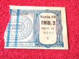 Bilet (vechi-anii`70) meci - stadionul &quot;23 August&quot;