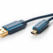 Cablu Profesional 1m mini USB 2.0 - USB Hi-Speed 480Mbit/s OFC cupru fara oxigen aurit Clicktronic