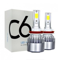 2 x Led H11 lumini ,Faruri, becuri led, lumini auto, DRL,COB 72w 7600lm