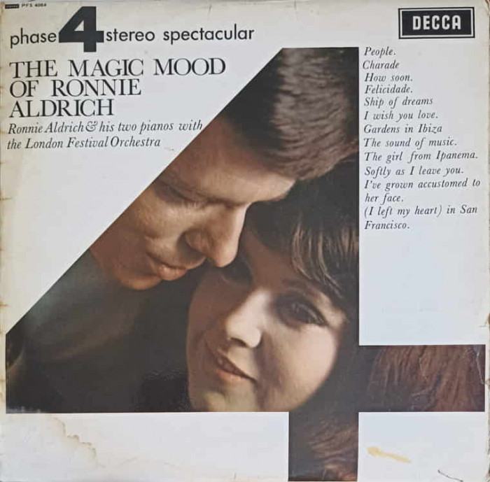 Disc vinil, LP. The Magic Mood of Ronnie Aldrich -Ronnie Aldrich, His Two Pianos With The London Festival Orches