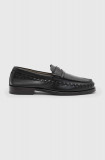 AllSaints mocasini de piele Sammy Leather Loafer barbati, culoarea negru, MF722X